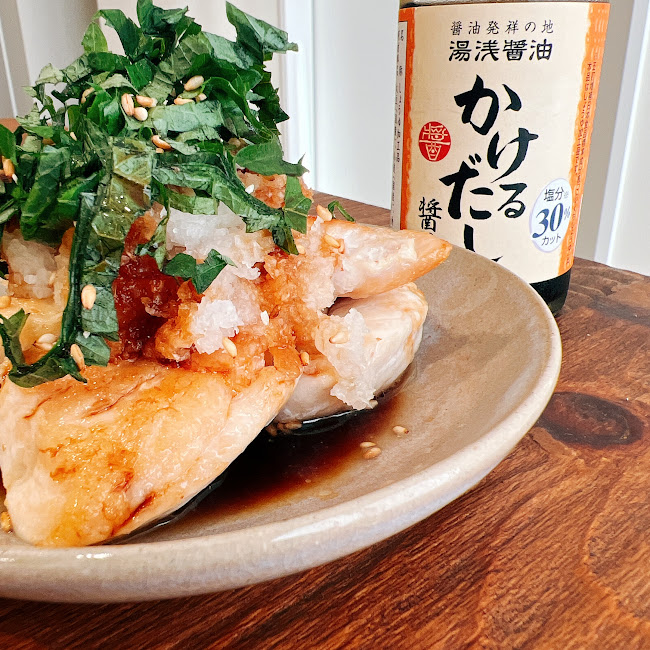 ささみのおろしまみれ(醤油:かけるだし醤油 使用、レシピ。)