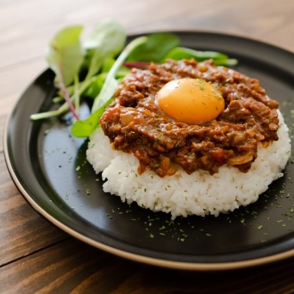 キーマカレー(隠し味はチョコレートと醤油。カカオ醤。)