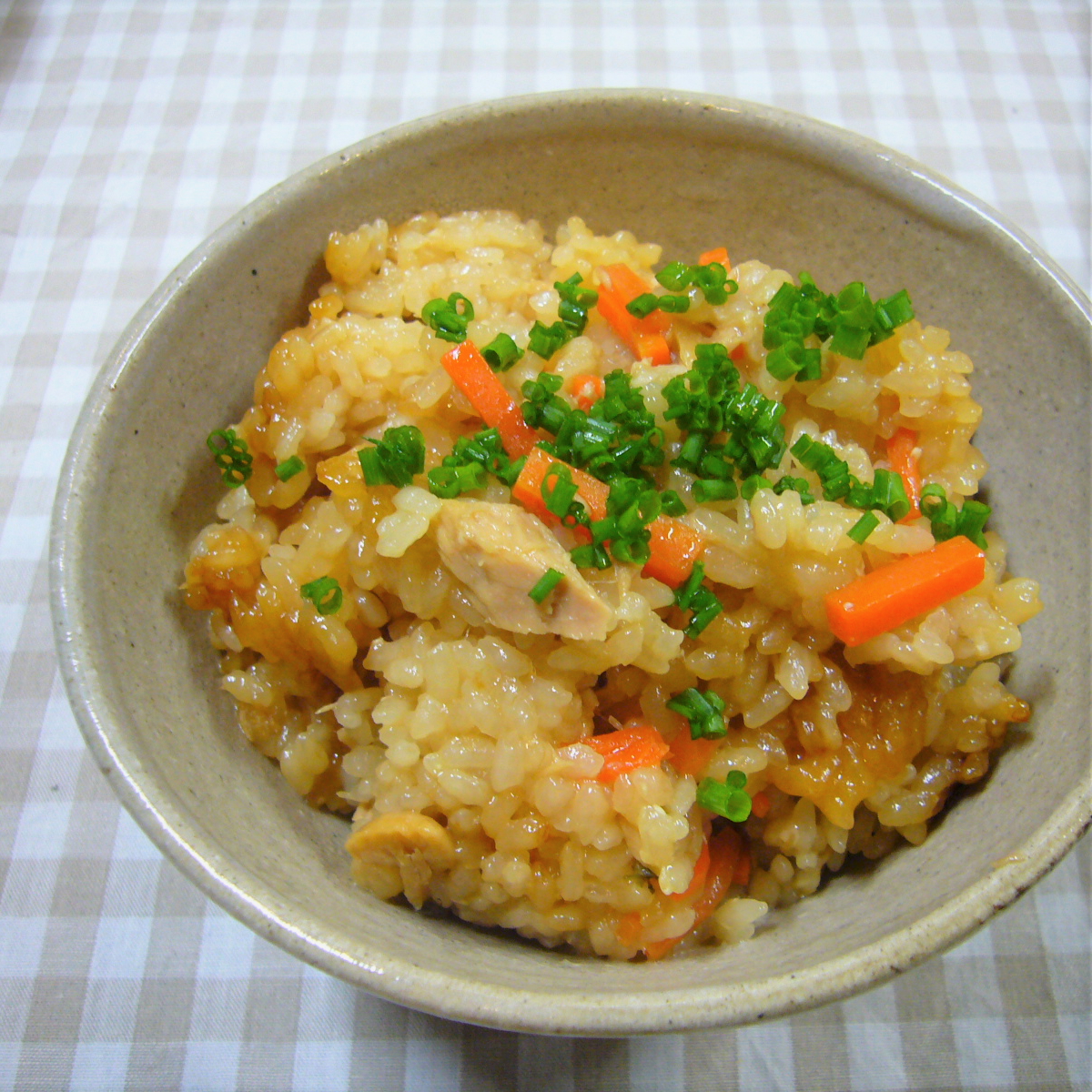 金山寺味噌とツナの炊き込みご飯