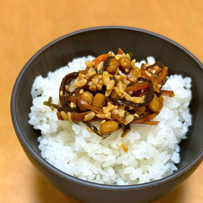 納豆麹（腸活レシピ）、湯浅醤油 樽仕込みと丸新本家の生米麹を使用