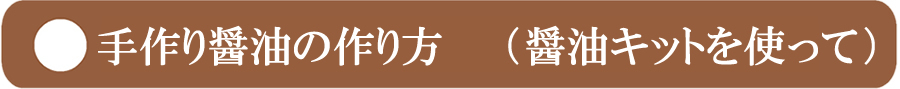 手作り醤油キット